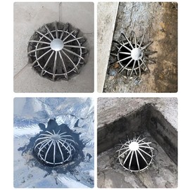 Gutter Guard 304 Stainless Steel Filter Strainer Fits for Round Downspout, Stops Leaves Seeds and Other Debris Gutter Cleaning Tools, 2 Pack, 175 * 194mm