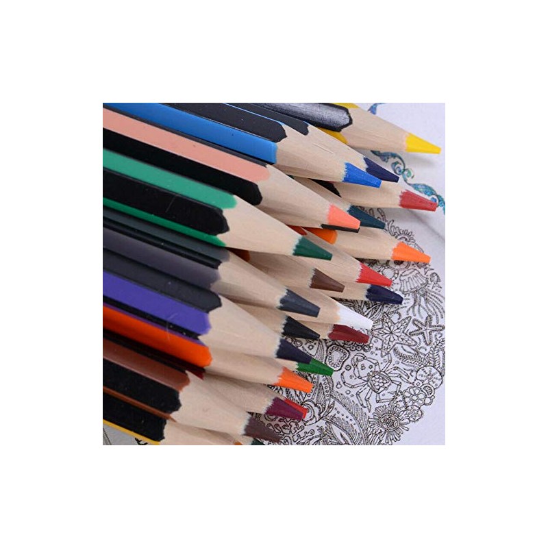 TOOLSTAR Colouring Pencils, Soft Wax Based Cores Watercolour Pencils Set