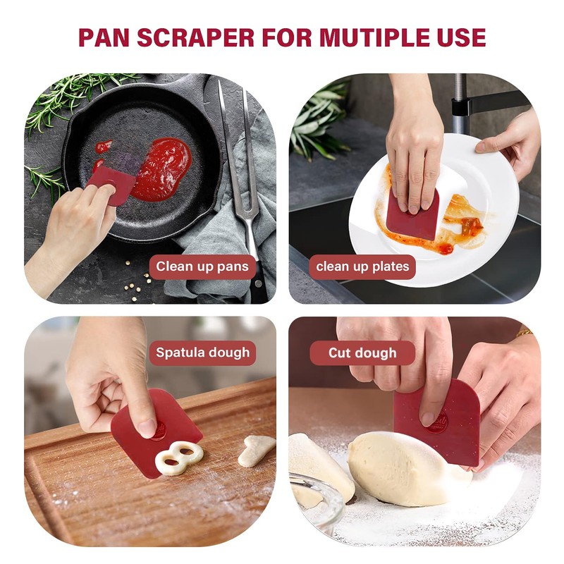 TMEDW Pan Scraper, 10 Pcs Pot Scraper, Pan Scraper Plastic,