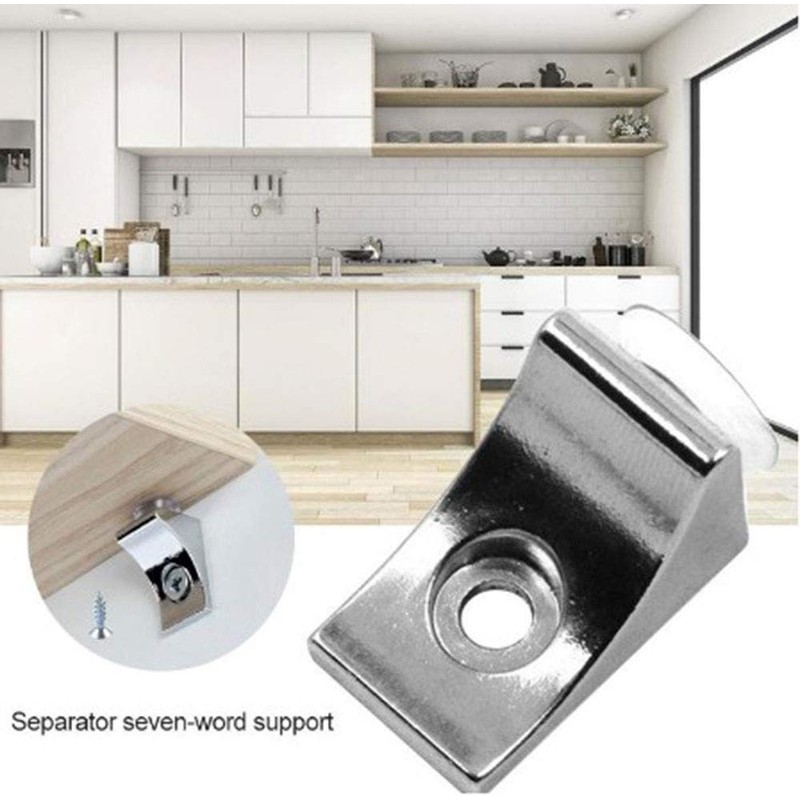 AWEN 20 pcs Adjustable Glass Shelf Glass Clip Shelf Suction