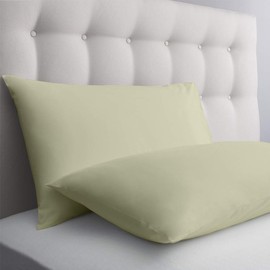 Premium Hotel Quality 2 Piece Pillow Cases 100% Egyptian Cotton 600 Thread Count Pattern Solid (Standard Ivory)