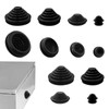 BuxiuGK 60 PCS Black Tower Shaped Rubber Grommets 10mm/20mm/25mm/30mm,Grommets Wire