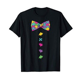 Puzzle Bow Tie Quiz Games Gift Gaming Jigsaw Puzzle Pieces T-Shirt