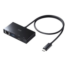 Sanwa Supply AD-ALCMHL1BK USB Type-C Multi Converter Adapter