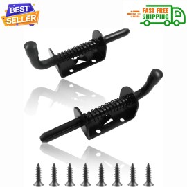 Litoexpe 2 Packs Spring Loaded Latch Pin, Heavy Duty Barrel Bolt Door Latch, Stainless...