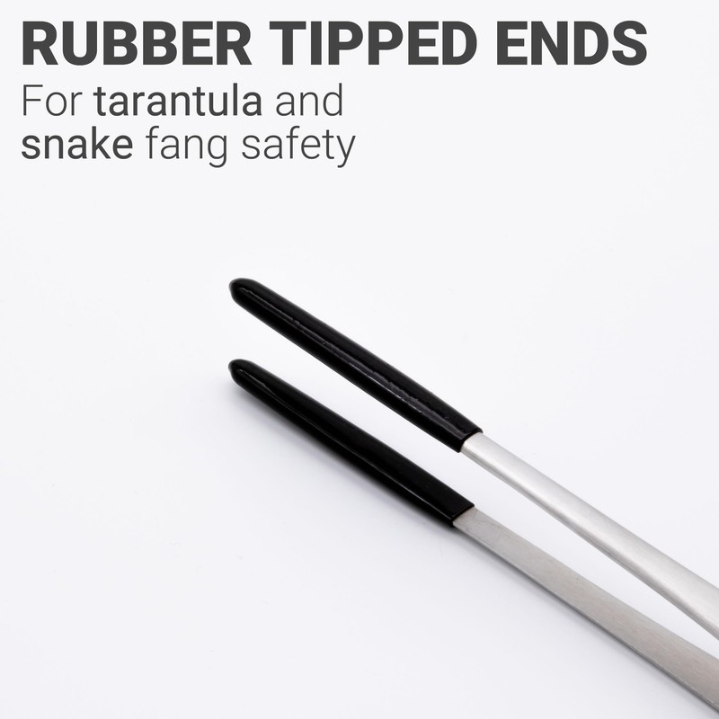 Stainless Steel Rubber Tipped Feeding Tongs Tweezers, 30cm, 12 Inches,