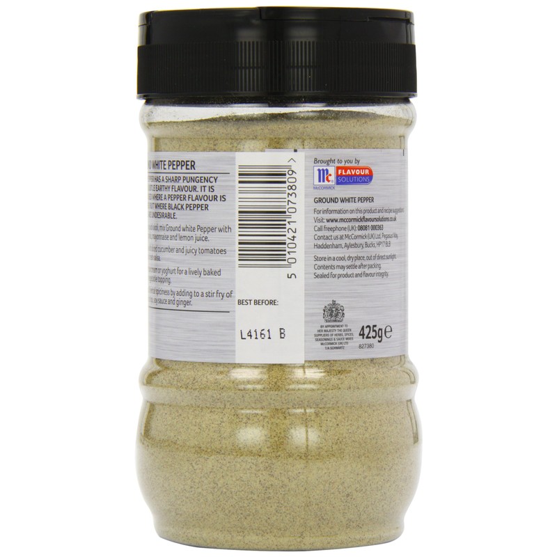 Schwartz Ground White Pepper, Sharp and Earthy Seasoning for Soups,