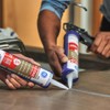GE Advanced Silicone Caulk for Kitchen & Bathroom, White, 10