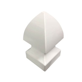 Aiwaiufu Gothic Fence Post Cap - 4" x 4" Vinyl, White