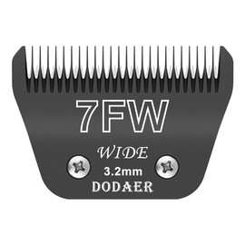 7FW Wide Blades for Dog Grooming,Compatible with Andis,Oster A5,Wahl km10 Clippers,Cutting Length 1/8",Black