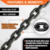 YATOINTO Grade 80 Log Chain 5/16'' X 14 Feet with