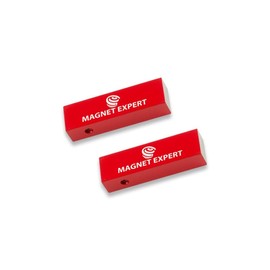 2 Alnico Rectangular Bar Magnets for Science, Education, Experiments, Students, and Teachers - 15mm x 10mm x 50mm - 1.7kg Pull