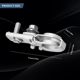 Rebvugr Battery Terminal Connector, Battery Cable Terminal End, 91980-3X010 Positive Battery Terminals with Nuts, Car Accessories Top Post Positive Battery Terminal Compatible with Hyundai Genesis Kia