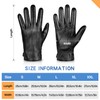 Alepo Genuine Sheepskin Leather Gloves For Men, Winter Warm Touchscreen