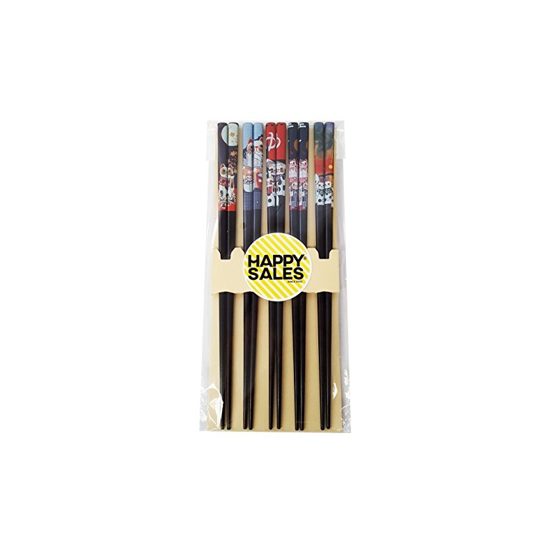 Happy Sales Fortune Cat Maneki Neko Black #7162 Wood Chopsticks
