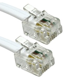 Relloh ADSL Cable RJ11-RJ11 20m - Essential DSL, Modem, BT Broadband Connectivity - Premium Quality Stable Signal Gold Plated Connectors