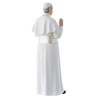 Statue Pope Francis Painted Wood Mass 15 cm