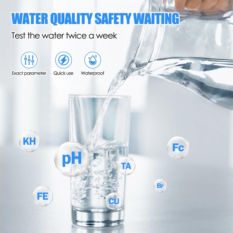 50 PCS Water Test Strips, Pool Test Strips, 16-in-1 Spa