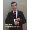 Massi Morino Tie and Pocket Square Set Men incl. Cufflinks,