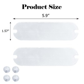 QKWL 2PCS EZ Pass Holder, Ezpass Mounting Strips,Strong Adhesive+Suction Cup Double Fixation, Windshield Specific, Suitable for Cars, Trucks, SUVs, Etc