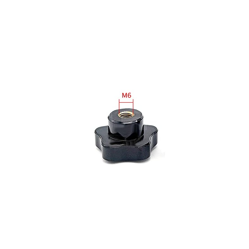Star Knob Grip M6 Diameter Female Thread Clamping Knobs Handle