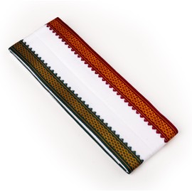 Angavastram Cotton Traditional Pooja Angvastram Shaluva Kanduva Kasavu for Religious Occasion Wedding Puja Rituals & Gifting (White Color with Red & Green Border)