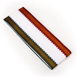 Angavastram Cotton Traditional Pooja Angvastram Shaluva Kanduva Kasavu for Religious Occasion Wedding Puja Rituals & Gifting (White Color with Red & Green Border)