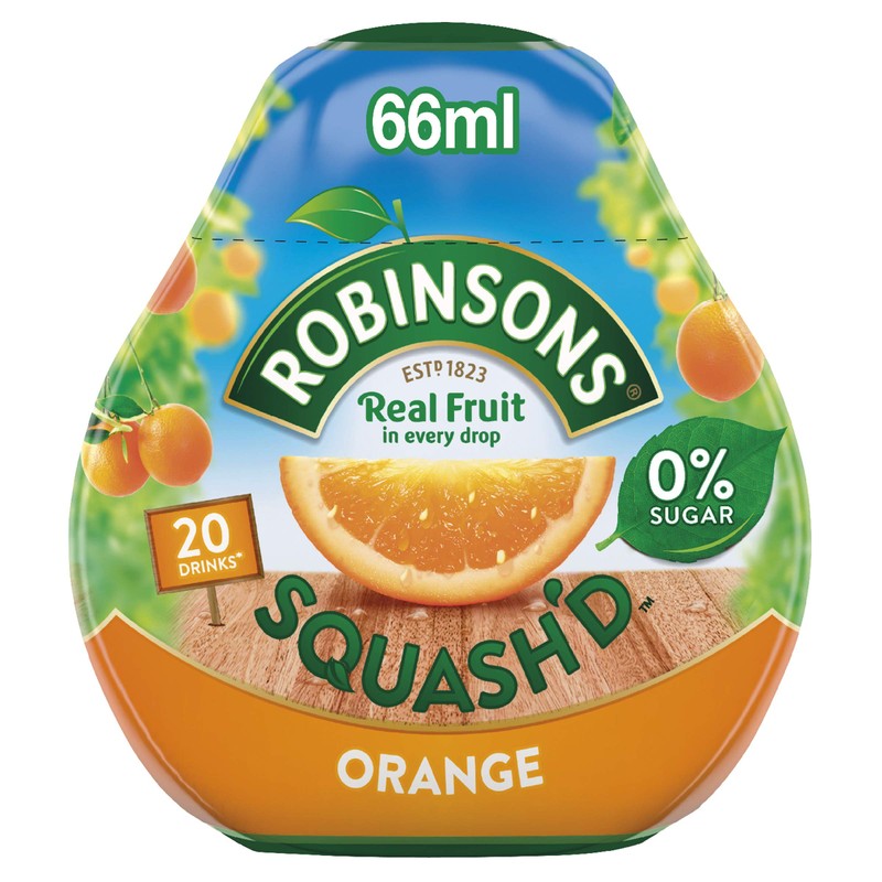 Robinsons SQUASH'D, 0 Percent Sugar, Real Fruit Squash, Low Calorie,