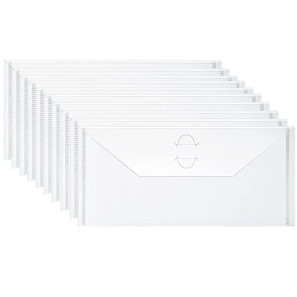 10 Packs 3.9x9.4 inch Large Stamps and Dies Storage Pockets