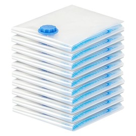 AILIMIAO Vacuum Bags for Clothes - Pack of 10 40 X 30 cm Reusable Storage Bags Vacuum Bags with Seal and Space Saving Travel Bags