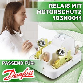 Relay 220V 50/60Hz for Motor Protection Compressor for Fridge with Original Code 103N0011 for Danfos - Connection 3+1 Contact - Warranty 5 Years - ONIX TECH
