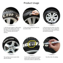BEMLP Permanent Marker Pen Colorful Waterproof Metal Oilly Fill Paint For School DIY Tyre Tire Tread CD Metal Paint Markers Tire pen 12 Colors for Scuba gear