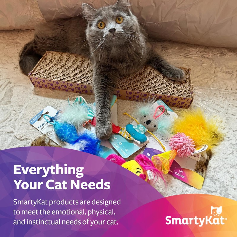 SmartyKat Instincts Mouser Mayhem HappyNip Cat Toy, Compressed Catnip &