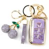 Rayslesan Sparkly Key Fob Cover with Cherry Keychain, Bling TPU