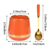 Orange Coffee Spoons Set with Holder