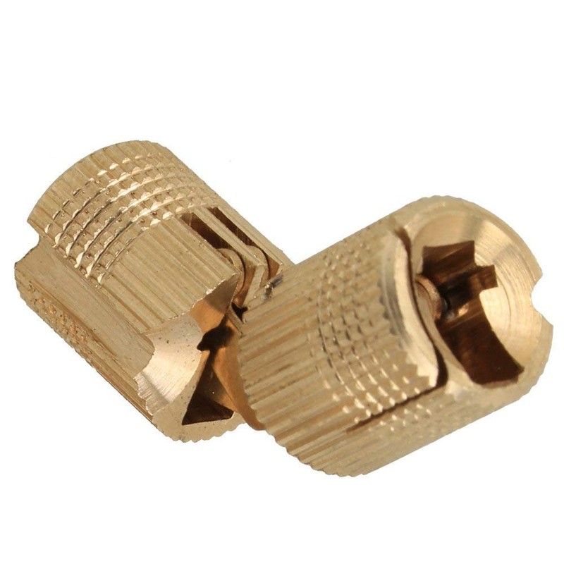 4PCS Hidden Invisible Concealed Copper Barrel Hinge 14mm for DIY