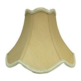 Royal Designs Scalloped Bell Designer Lamp Shade, Antique Gold, 7.5 x 18 x 12