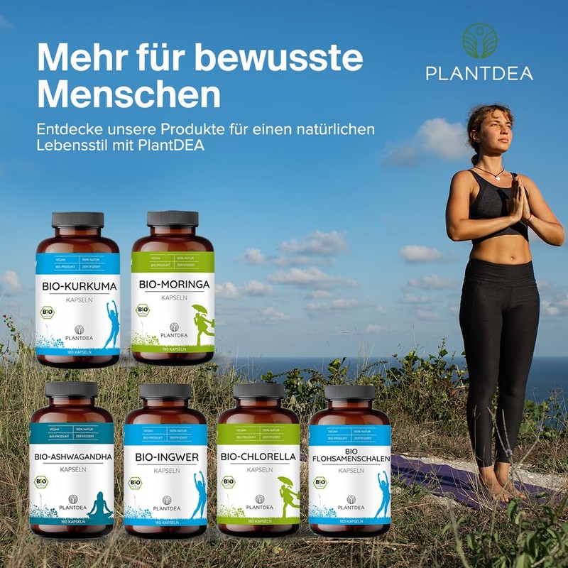 PlantDea Organic psyllium husk capsules