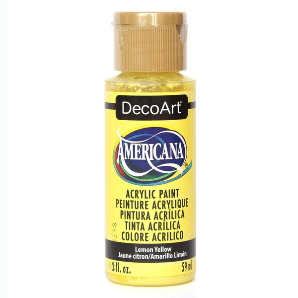 DecoArt Americana Acrylic Paint, 2-Ounce, Lemon Yellow