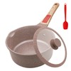 AIKENBBKK 2.3 Quart Ceramic Nonstick Saucepan with Lid, Small Sauce