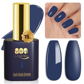 YTD Likomey Gel Nail Polish,15ml Dark Navy Blue Soak Off UV Nails Gel,Fall Winter Salon Home DIY Nail Art Manicure and Pedicure Royal Cobalt Gel Varnish,CS417