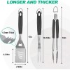 HAUSHOF 3 Pcs Grill Accessory Heavy Duty BBQ Set Barbecue