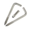DIOS24 Pack of 25 Screw Hooks Straight L-Shape with Wood