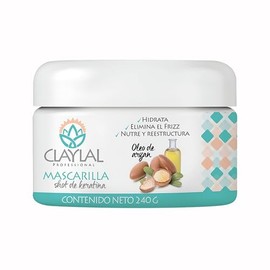 Claylal Professional | Mascarilla para el Cabello con Keratina y Argán 240 ml | Anti Frizz, Hidratación y Reparación Profunda | Cabello Suave y Brillante