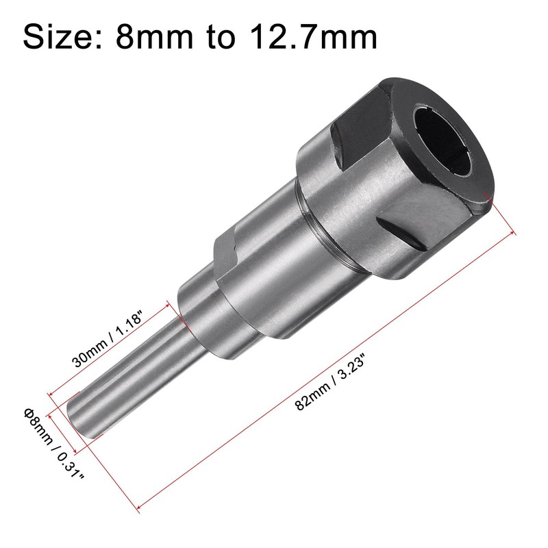 sourcing map Router Collet Extension Rod Converter Adapter 8mm to