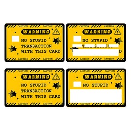 LQIOACU Pack of 4 Credit Card Stickers, Credit Card Stickers, Bank Card Stickers, For Transport, Debit Card Case, Bank Cards For Men and Women, multicoloured