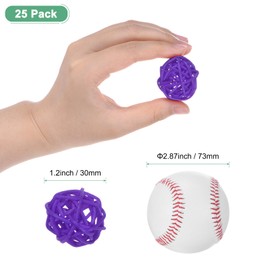 M METERXITY Pack of 25 Wicker Rattan Balls 30 mm Decorative Rattan Balls Orbs Vase Filler Bowl Filler for Christmas/Weddings/Thanksgiving/DIY Crafts/Home Decor [Fuchsia]
