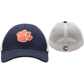 Clemson Tigers 2-Tone Mesh Fitted Cap (Large) Navy Blue/White