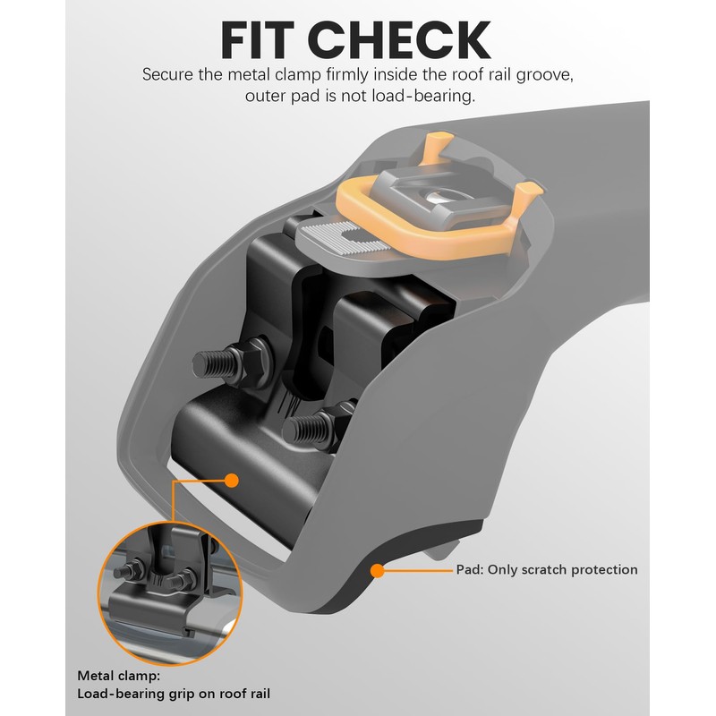 360lb Top-Lock Roof Rack Cross Bars Fit for Hyundai Tucson