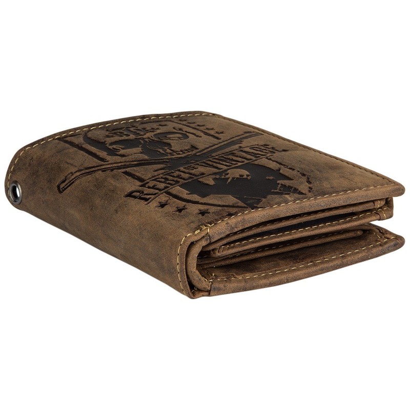 Greenburry Billy The Kid Lederbörse Herren Geldbörse Braun 8x11x2 cm